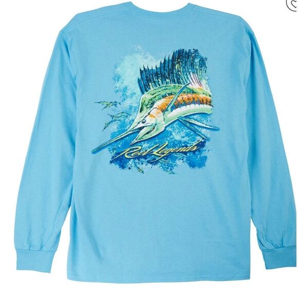 REEL LEGENDS Men’s Large Sail Away Long Sleeve T-Shirt - Picture 5 of 6